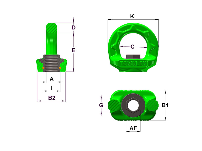 Grade 10 Swivel Eye Nuts Australia Townley Drop