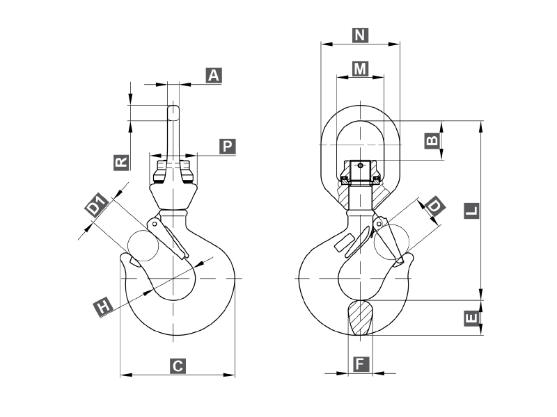 Swivel Hooks Light Duty